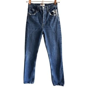 Agolde Riley High Rise Straight Crop in Pastime Size 25